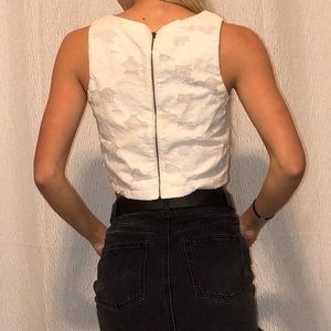 White crop top